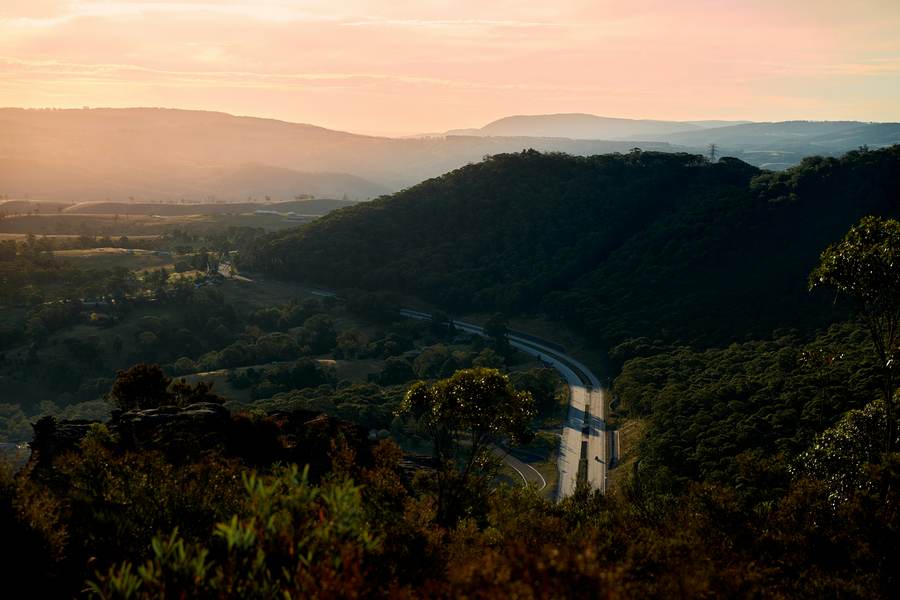 Open road long distance journey